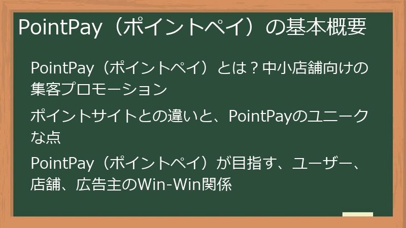PointPay（ポイントペイ）の基本概要