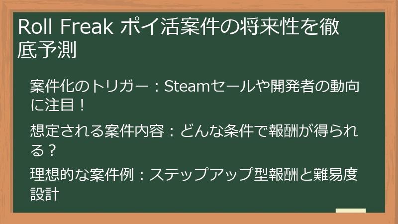 Roll Freak ポイ活案件の将来性を徹底予測