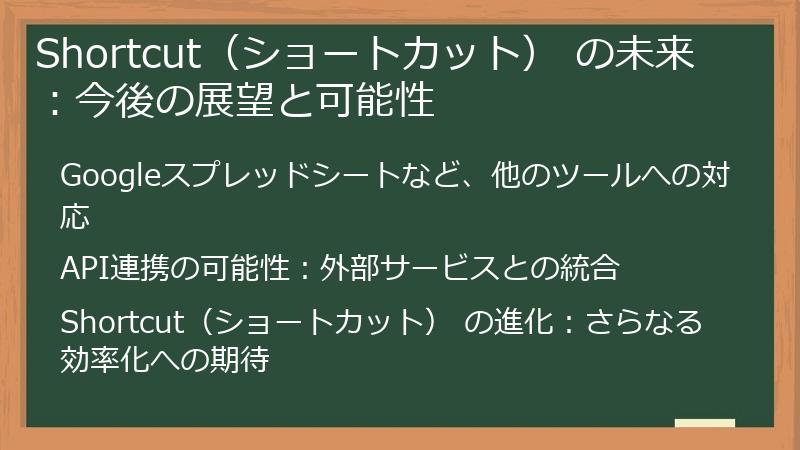 Shortcut（ショートカット） の未来：今後の展望と可能性