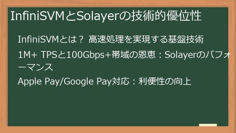 InfiniSVMとSolayerの技術的優位性