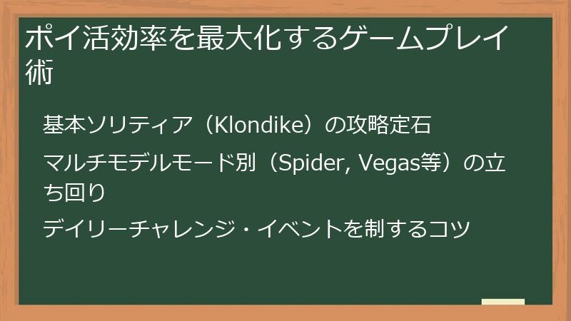 ポイ活効率を最大化するゲームプレイ術