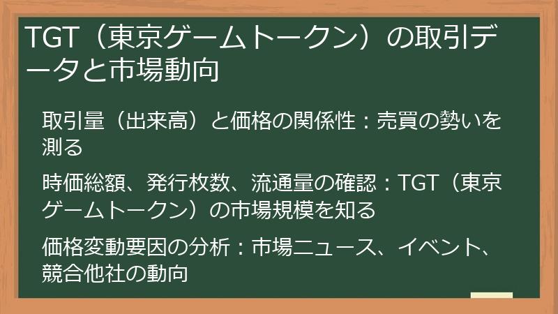 TGT（東京ゲームトークン）の取引データと市場動向