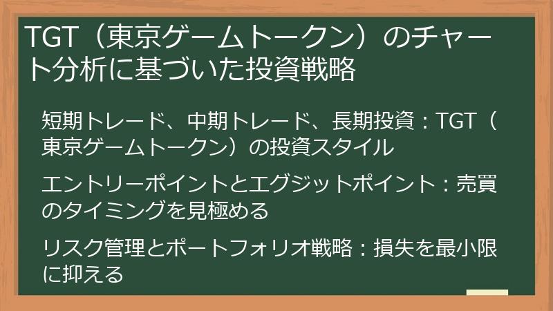 TGT（東京ゲームトークン）のチャート分析に基づいた投資戦略