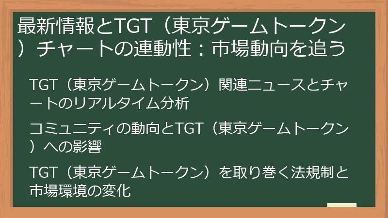 最新情報とTGT（東京ゲームトークン）チャートの連動性：市場動向を追う
