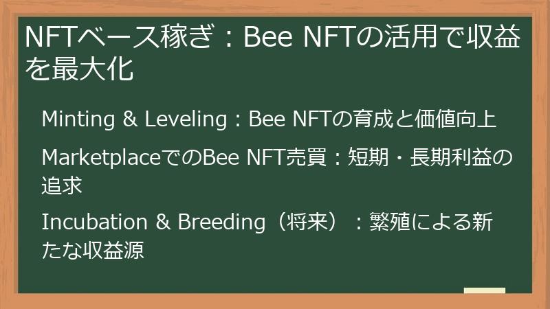 NFTベース稼ぎ：Bee NFTの活用で収益を最大化