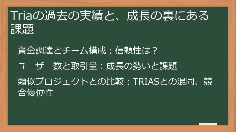 Triaの過去の実績と、成長の裏にある課題