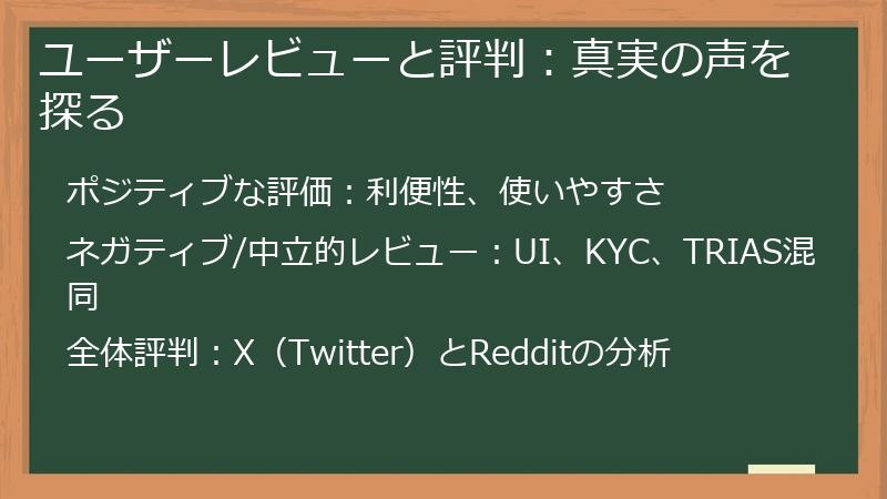 ユーザーレビューと評判：真実の声を探る