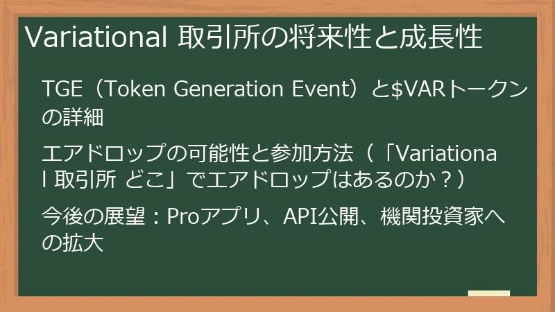 Variational 取引所の将来性と成長性