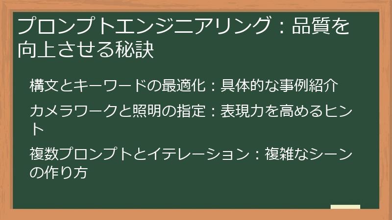 プロンプトエンジニアリング：品質を向上させる秘訣