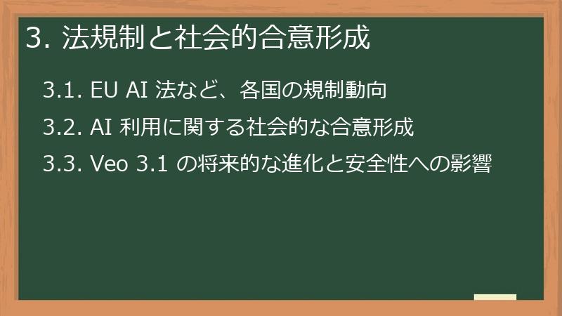 3. 法規制と社会的合意形成