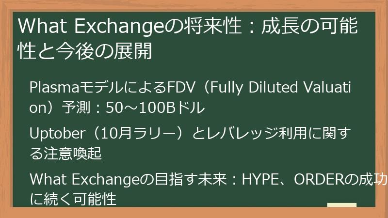 What Exchangeの将来性：成長の可能性と今後の展開