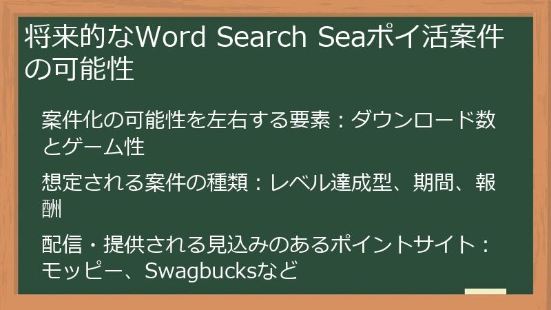 将来的なWord Search Seaポイ活案件の可能性