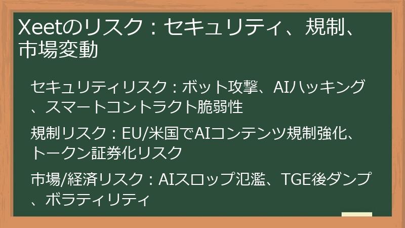 Xeetのリスク：セキュリティ、規制、市場変動