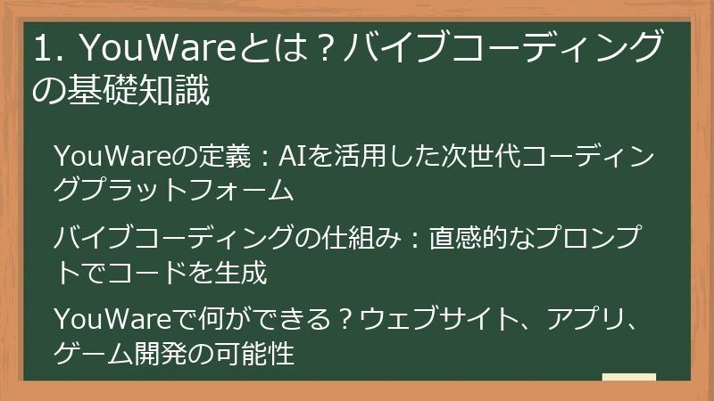 1. YouWareとは？バイブコーディングの基礎知識
