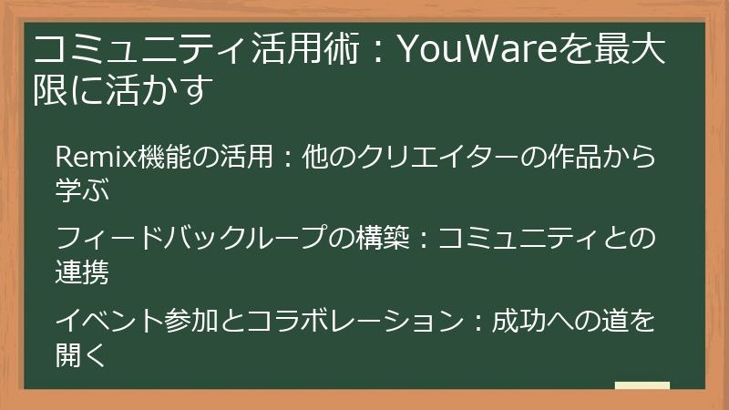 コミュニティ活用術:YouWareを最大限に活かす