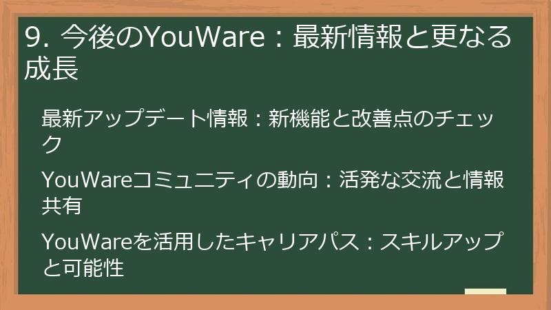 9. 今後のYouWare：最新情報と更なる成長