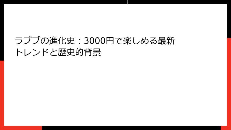 ラブブの進化史:3000円で楽しめる最新トレンドと歴史的背景