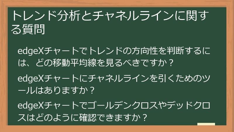 トレンド分析とチャネルラインに関する質問