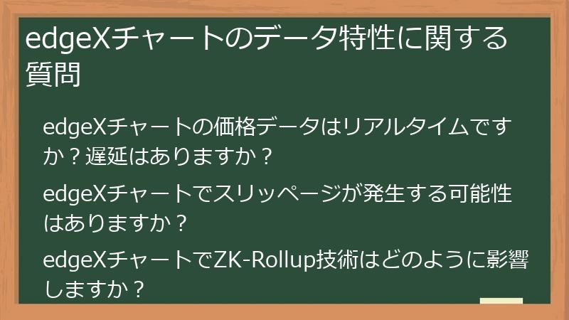 edgeXチャートのデータ特性に関する質問