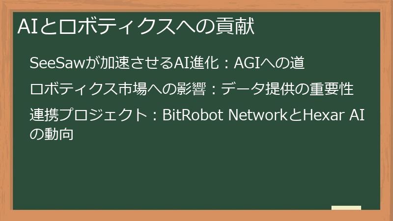 AIとロボティクスへの貢献