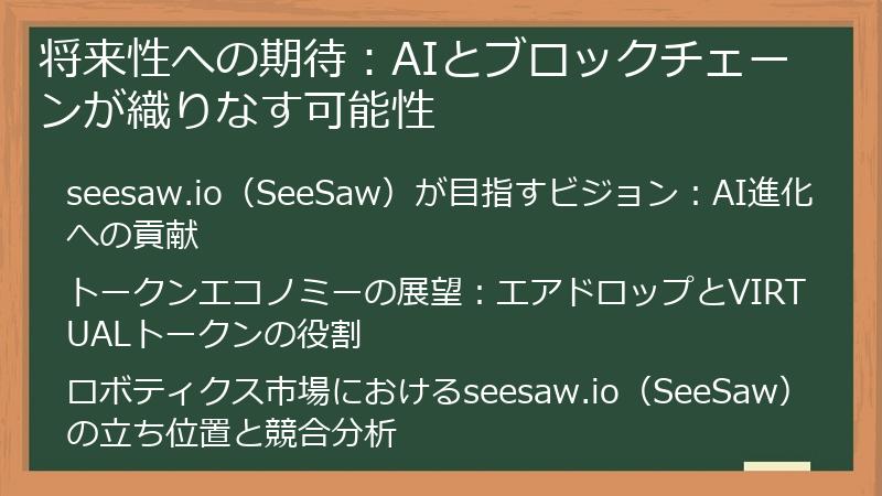 将来性への期待：AIとブロックチェーンが織りなす可能性