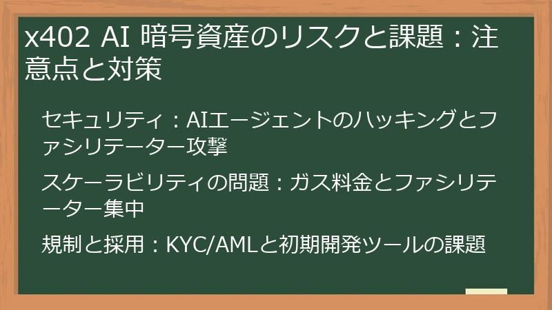 x402 AI 暗号資産のリスクと課題：注意点と対策