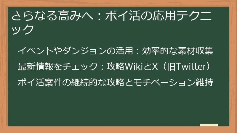 さらなる高みへ：ポイ活の応用テクニック