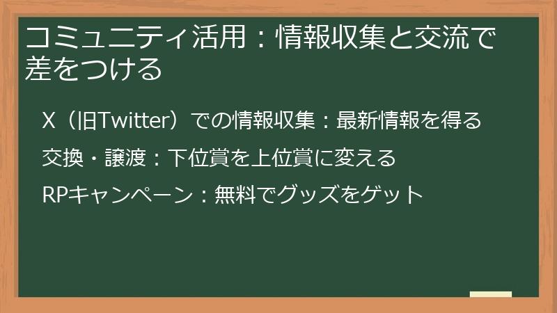 コミュニティ活用：情報収集と交流で差をつける