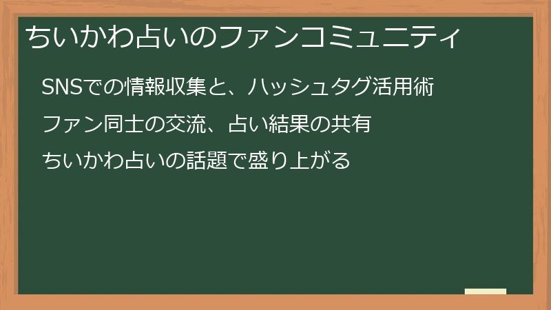 ちいかわ占いのファンコミュニティ