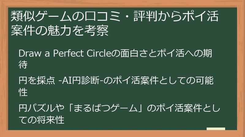 類似ゲームの口コミ・評判からポイ活案件の魅力を考察