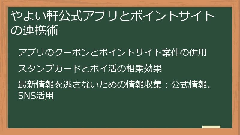 やよい軒公式アプリとポイントサイトの連携術