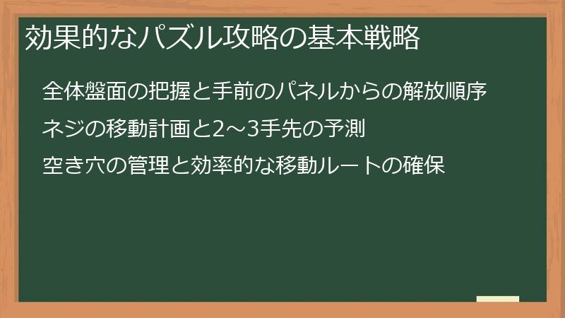 効果的なパズル攻略の基本戦略