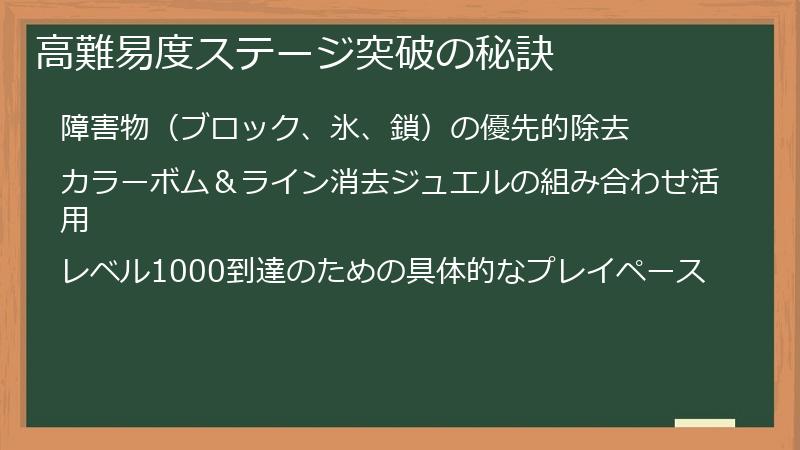 高難易度ステージ突破の秘訣