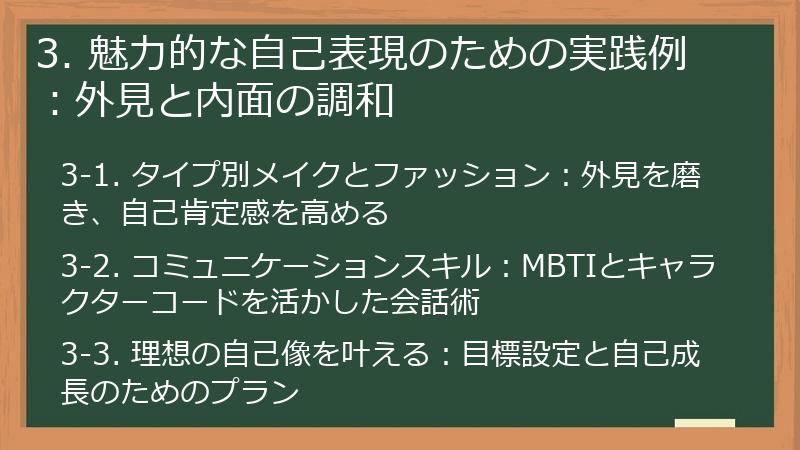 3. 魅力的な自己表現のための実践例:外見と内面の調和