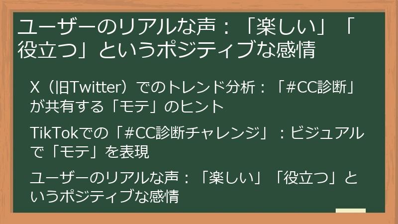 ユーザーのリアルな声：「楽しい」「役立つ」というポジティブな感情