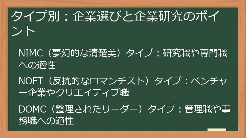 タイプ別:企業選びと企業研究のポイント
