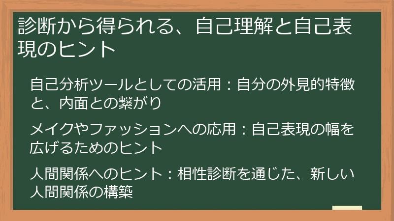 診断から得られる、自己理解と自己表現のヒント