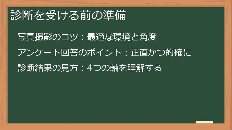 診断を受ける前の準備