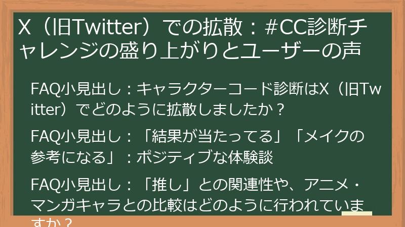 X（旧Twitter）での拡散：#CC診断チャレンジの盛り上がりとユーザーの声