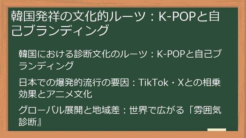 韓国発祥の文化的ルーツ:K-POPと自己ブランディング
