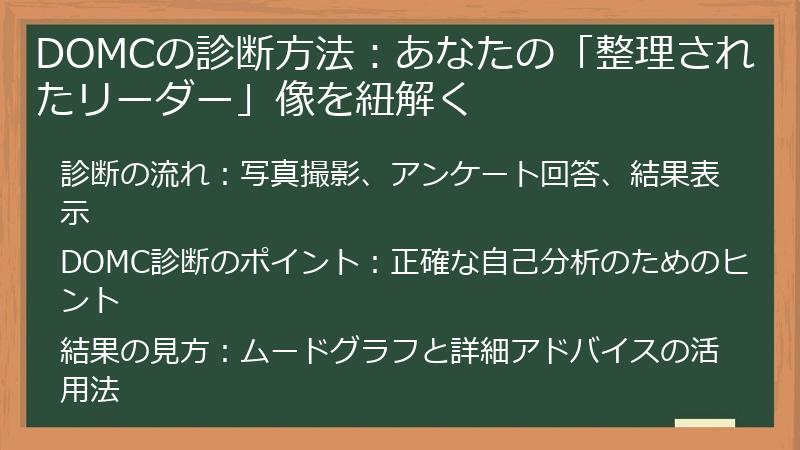 DOMCの診断方法：あなたの「整理されたリーダー」像を紐解く