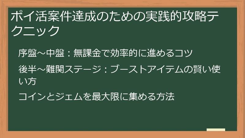 ポイ活案件達成のための実践的攻略テクニック