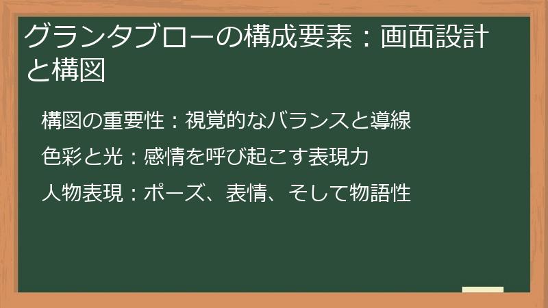 グランタブローの構成要素：画面設計と構図