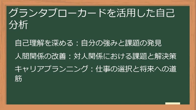 グランタブローカードを活用した自己分析