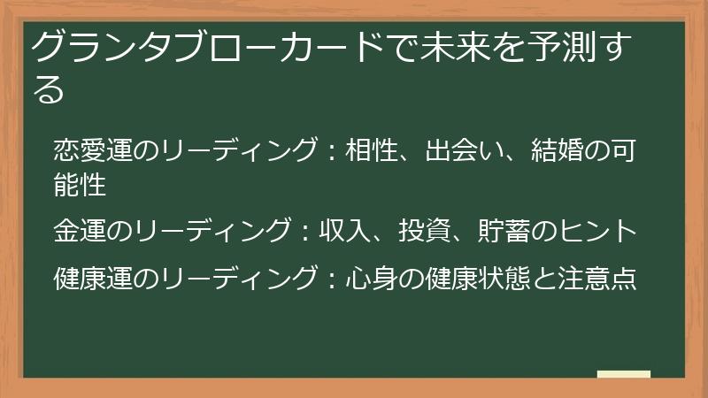 グランタブローカードで未来を予測する