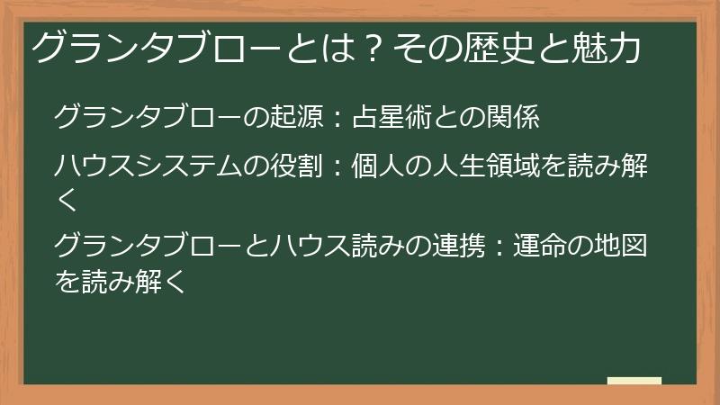 グランタブローとは?その歴史と魅力