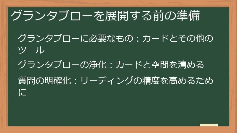 グランタブローを展開する前の準備