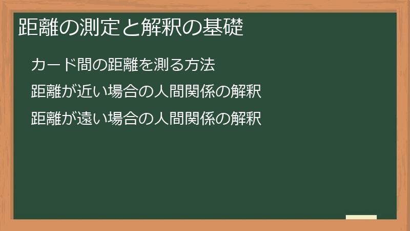 距離の測定と解釈の基礎
