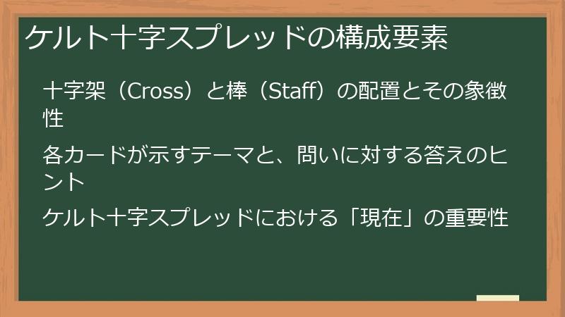 ケルト十字スプレッドの構成要素