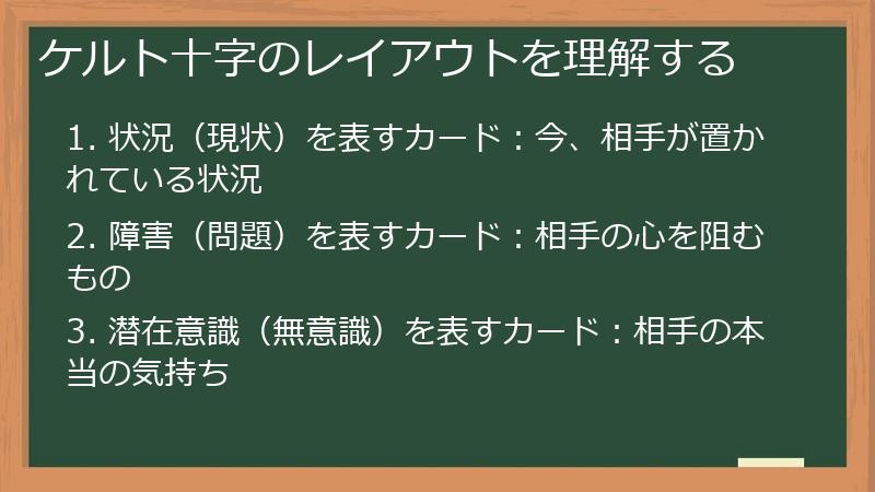ケルト十字のレイアウトを理解する